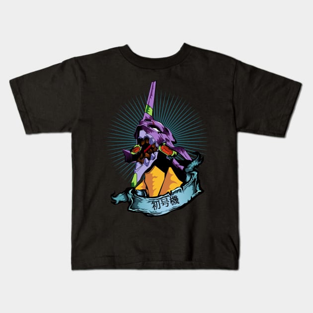 Eva 01 - evangelion Kids T-Shirt by mounier